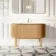 Positano Natural Oak Curved Vanity Unit 1200mm