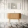 Positano Natural Oak Curved Vanity Unit 1200mm