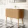 Positano Natural Oak Curved Vanity Unit 1200mm