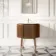 Positano Natural Walnut Curved Vanity Unit 800mm