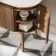 Positano Natural Walnut Curved Vanity Unit 800mm