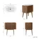 Positano Natural Walnut Curved Vanity Unit 800mm