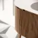 Positano Natural Walnut Curved Vanity Unit 1200mm