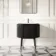Positano Black Oak Curved Vanity Unit 800mm