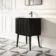 Positano Black Oak Curved Vanity Unit 800mm