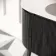 Positano Black Oak Curved Vanity Unit 800mm