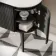 Positano Black Oak Curved Vanity Unit 800mm