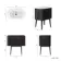 Positano Black Oak Curved Vanity Unit 800mm