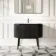 Positano Black Oak Curved Vanity Unit 1000mm