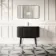 Positano Black Oak Curved Vanity Unit 1000mm