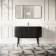 Positano Black Oak Curved Vanity Unit 1200mm