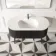 Positano Black Oak Curved Vanity Unit 1200mm
