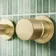 Ennis Brushed Brass Wall Mounted Basin Mixer Tap with Knurled Detailing