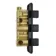 Galway Premium Matt Black Square Thermostatic Shower Valve - 3 Outlets