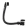 Wirquin Cable Operated Pop up Bath Waste with Matt Black Mushroom Head