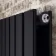 Faro Matt Black Double Flat Panel Vertical Radiator 1800x490mm