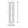 Marseille White Single Vertical Mirror Radiator 1800x500mm
