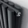 Marbella Anthracite Double Oval Panel Radiator 600x1440mm