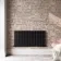 Faro Matt Black Single Flat Panel Horizontal Radiator 600x1190mm