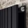 Faro Matt Black Double Flat Panel Horizontal Radiator 600x420mm