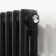 Athens Matt Black Double Column Horizontal Traditional Radiator 600x425mm
