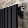 Faro Matt Black Single Flat Panel Horizontal Radiator 600x1820mm