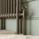 Athens Antique Gold Double Column Horizontal Traditional Radiator 600x1595mm