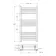 Barcelona Chrome Straight Heated Towel Rail 1000x500mm