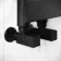 Seville Matt Black Designer Flat Panel Heated Towel Rail 1600x450mm