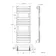Santorini Matt Black Flat Panel Heated Towel Rail 1200x450mm