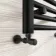 Naples Premium Matt Black Straight Heated Towel Rail 800x600mm