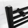 Barcelona Matt Black Straight Heated Towel Rail 1400x400mm