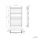 Santorini Brushed Brass Flat Panel Heated Towel Rail 1000x600mm