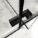 Helsinki Matt Black Premium Easy Clean 8mm Hinged Shower Door 1200mm