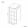 Munich Matt Black Grid Easy Clean 8mm Wet Room Shower Glass Panel 1100mm