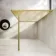 Munich Brushed Brass with Mesh Effect 8mm Wet Room Shower Glass Panel 800mm