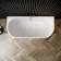 Brent 1700mm Fluted Matt White Back To Wall Bath