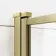 Zurich Easy Clean Brushed Brass Framed Bath Screen - 800mm