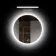Mollie Battery Powered Black Framed Round Illuminated LED Mirror 800mm