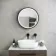 Mollie Black Framed Round Illuminated LED Mirror Cabinet 500mm