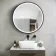 Mollie Black Framed Round Illuminated LED Mirror Cabinet 800mm