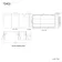 Aurora Matt Black Mirror Cabinet 700x1200mm