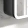Aurora Matt Black Illuminated LED Mirror Cabinet 700x600mm