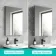 Esme Matt Black Recessed Mirror Cabinet 700x800mm