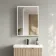 Esme Matt Black Illuminated LED Recessed Mirror Cabinet 700x500mm