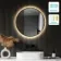 Delilah Battery Powered Black Framed Round Backlit LED Mirror 600mm
