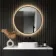 Delilah Battery Powered Black Framed Round Backlit LED Mirror 800mm