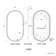 Ada Pill Brushed Brass Illuminated LED Mirror 900x500mm