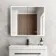 Aurora Matt Black Illuminated LED Mirror Cabinet With BLUETOOTH Speaker 700x800mm