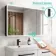 Aurora Matt Black Illuminated LED Mirror Cabinet With BLUETOOTH Speaker 700x1200mm